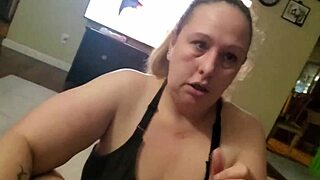 Girl talks dirty while sucking her boyfriend’s cock