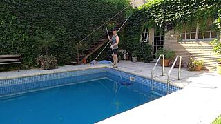 Latina MILF with huge tits gets ass destroyed by pool boy in intense anal action