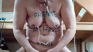 The master's office is serving as a playroom for his slave secretary