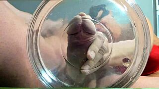 Gilf in a bath, friend caught cumshot in slowmo