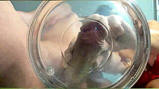 Gilf in a bath, friend caught cumshot in slowmo