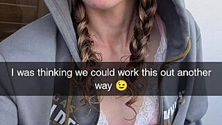 This blonde MILF cheated, getting fucked on Snapchat