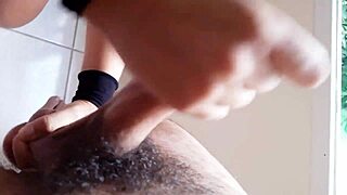 A mature woman gets a wet, messy spanking