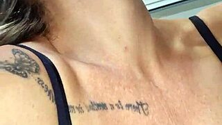 alinemilf deepthroats and gags on cum in retro style.