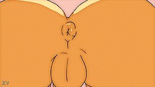 Chichi in light blue trunks got her asshole gapped by Trunks