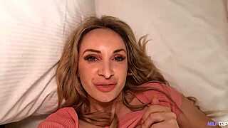 Deepthroat blonde MILF Micky muffin takes massive cock