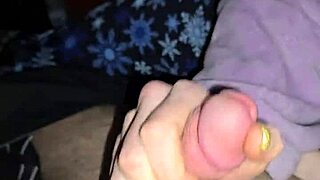 Blonde Skinny Wife Dirty Talks While Jerking Husband's Dick