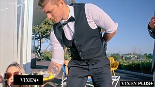 Cock Hungry Socialite Dee Deepthroats Server at Party