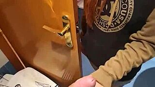 Fucking Hard in Toilet with Tattooed Bodybuilder Mommy