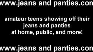 Tight Teen Alex Strips Off Skinny Jeans