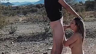 Blonde Wife's Rough Public Sex by Roadside Car!