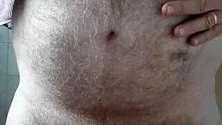 Rustyas1 - happy belly rubbing and masturbating with hairy skin
