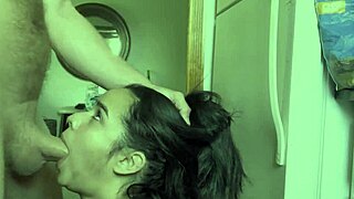 The slutty Latina girl gets her throat destroyed and fucked