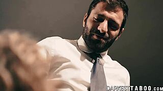 Sinful Babe Bangs Boss Hard at DarkestTaboo.com!