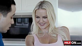 Stunning blonde with amazing big booty seduces her stepson with her big natural tits and craves his dick - slimthick vic ricky spanish