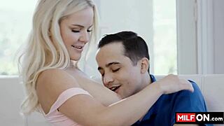 Stunning blonde with amazing big booty seduces her stepson with her big natural tits and craves his dick - slimthick vic ricky spanish