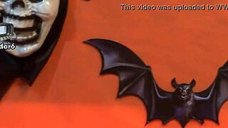 Chubby MILF's Halloween Monster Surprise