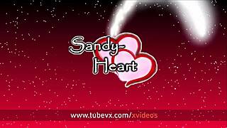 Redhead craves wild handjob and gets face covered in cum