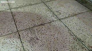 Home Maid Cleans Floor While Getting Assfucked