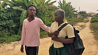 I watched a Nigerian village school girl get taken to the jungle for a wild fuck.