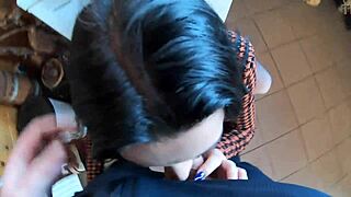 Interview for promotion turns wild with boss face fucking and blowjob preview