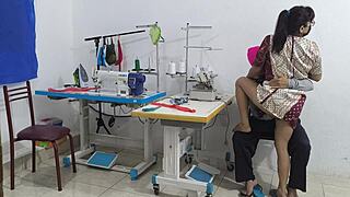 Wow, check this intense seduction in the sewing workshop! So hot! 🔥