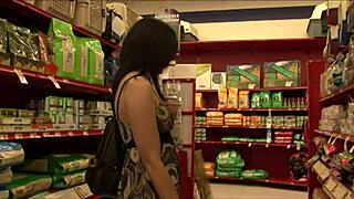 Brunette milf sucks big black cock!