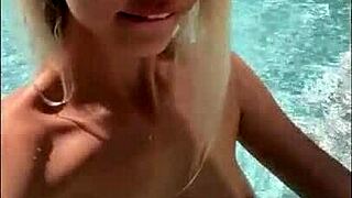 Pool Beauty Jumps On Muscular Cock Right Away!