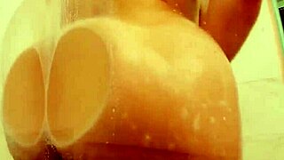 Sara Jay soaps her bubble ass in the shower