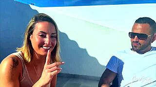 vittoria and pam share a moment with a guy