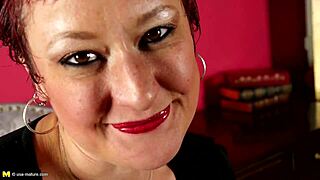 short haired mature playing with toys solo, loving every second! 😍