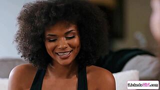 big tits ebony having threesome with roommate and girlfriend