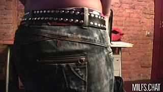 Big titty milf sonya strips jeans to show tits and ass