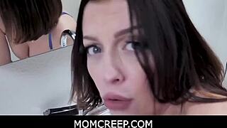 Stepson Meets Stepmom In Bathroom For Doggy Style Bone Session