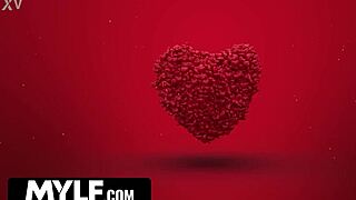 Anna endures intense anal and face fucking in valentines cum shower