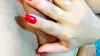 Kaitsaumeth gets hot and juicy until she bursts, sucking her fingers after masturbation at night