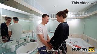 Mommy4K Czech Janet Alfano Turns Shower into Young Cock Action