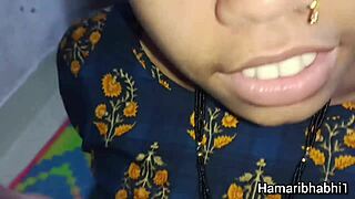Desi Indian bhabhi got wild chudai at home while husband was away