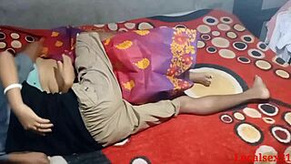 Indian Bengali Wife in Red Saree Banged Hard on Webcam