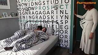 stepmom catches stepdaughter bent over, joins ffm threesome