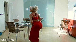 Anal Masturbation with Hot Dildo for the Ass of Big Tits Blonde Milf