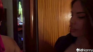 Damn! Mature woman dominates a girl with a strapon in wild action!