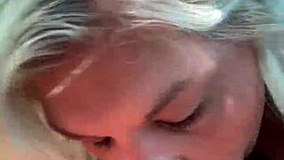 Milf Swallows Cum from Big Black Cock Outdoors