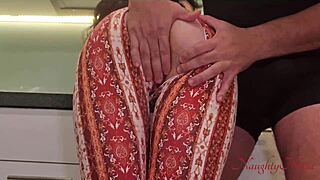 Fucking my cleaner lady hard for extra tip
