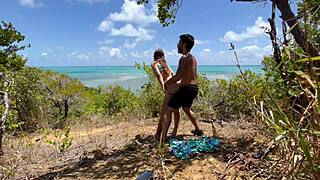 Damn! Outdoor Anal Sex on a Northeastern Beach with Latina Milf!