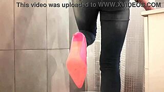 OMG, Desperate Pee in Jeans and Pink High Heels!