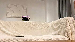 Sly stepson bangs sad stepmom, cumming on her slit