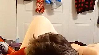 Jerry sucks cream off milf's big tits and eats pussy to orgasm