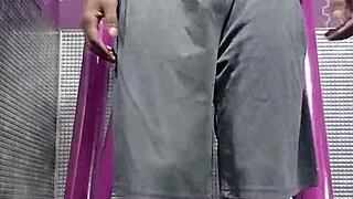 Intense workout session with roommate in dorm fitness area