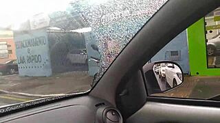 Neighbor's Wife Pays Uber Driver with Delicious Blowjob in Car